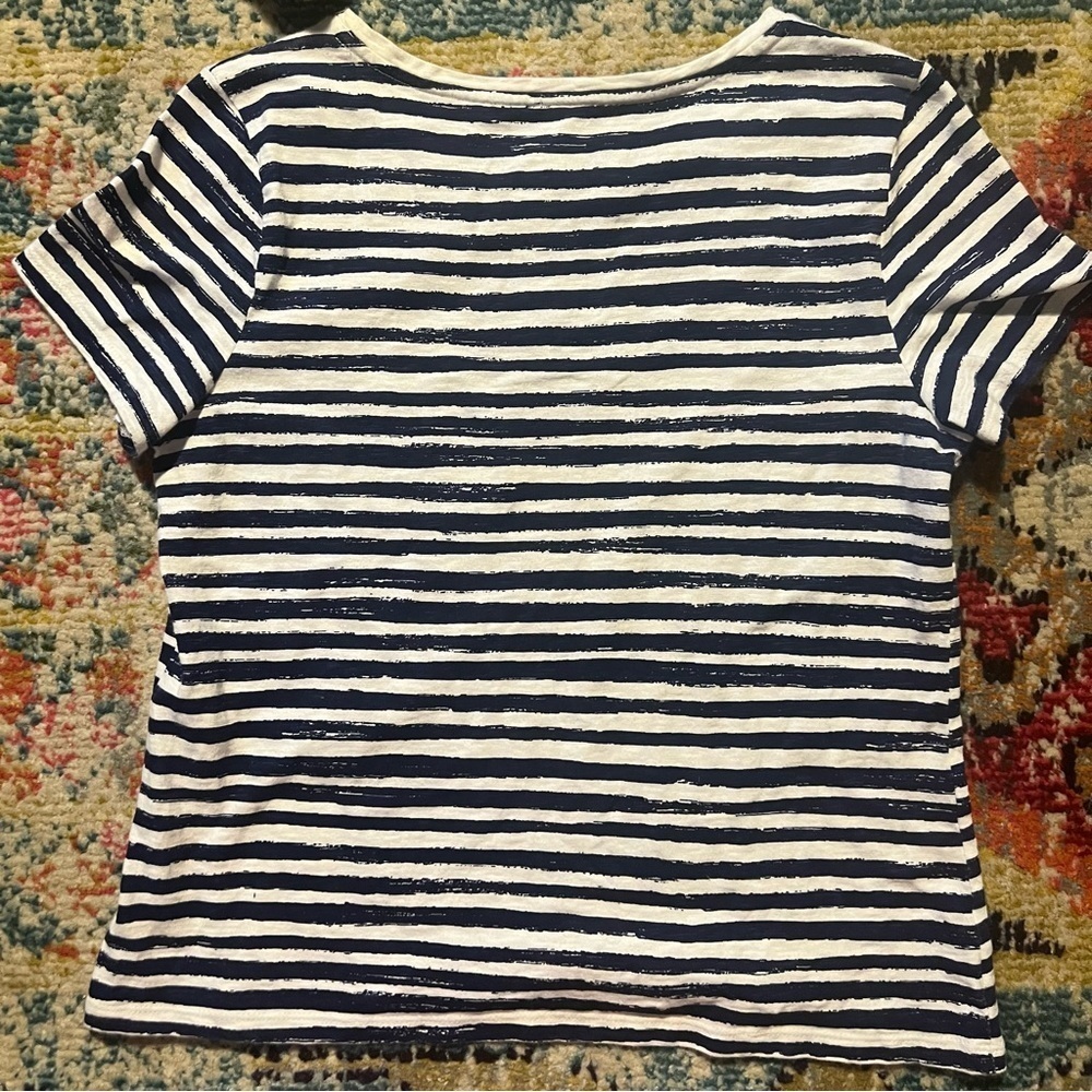 Talbots womens SEQUINED PINEAPPLE TEE MP - Picture 4 of 7